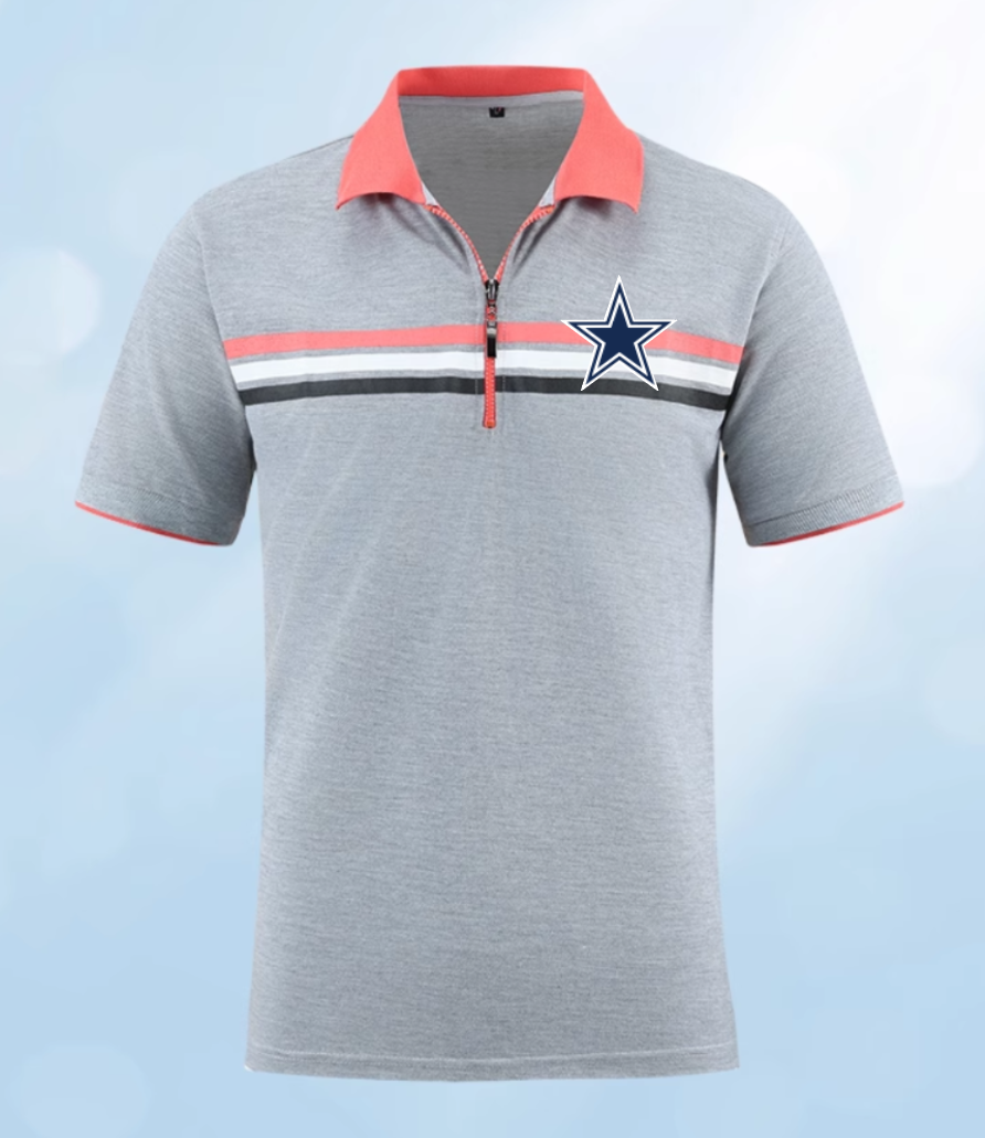 Dallas Cowboys grey Men 2025 NFL polo T shirt->nfl t-shirts->Sports Accessory